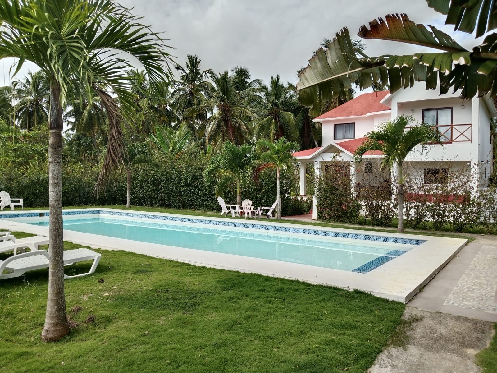 Villa en limon (3) Casa tropical con piscina y palmeras